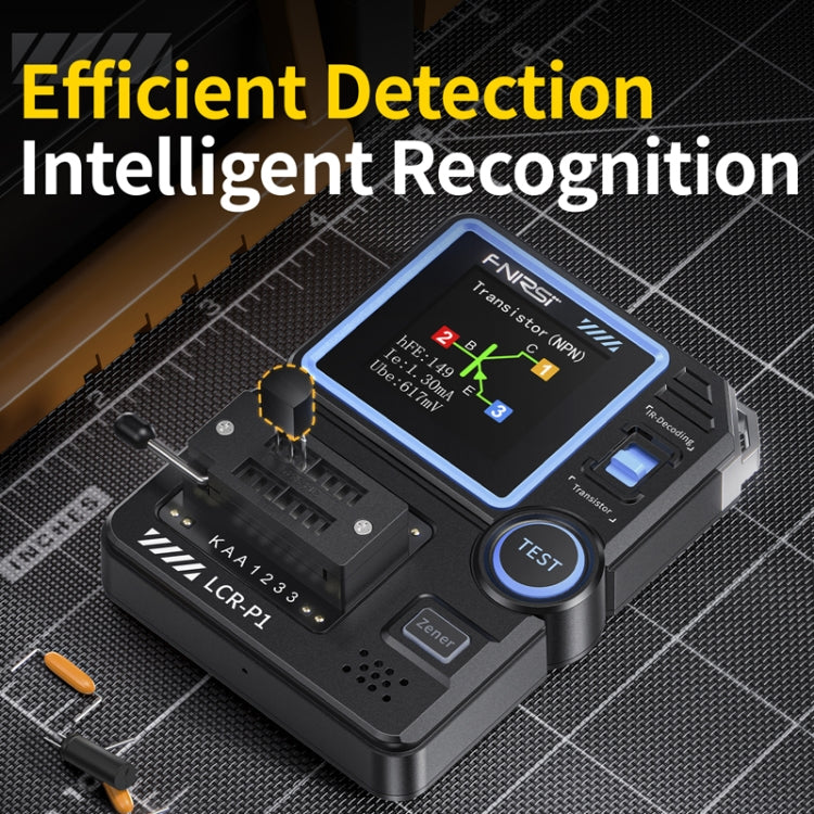 Probador de transistores FNIRSI LCR-P1 Herramienta multifuncional de inspección de componentes electrónicos, LCR-P1