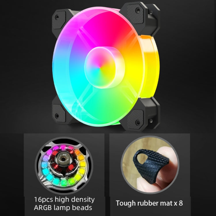 Disipador de calor para CPU multiplataforma integrado de una sola fila COOLMOON RGB120 5V ARGB, RGB120
