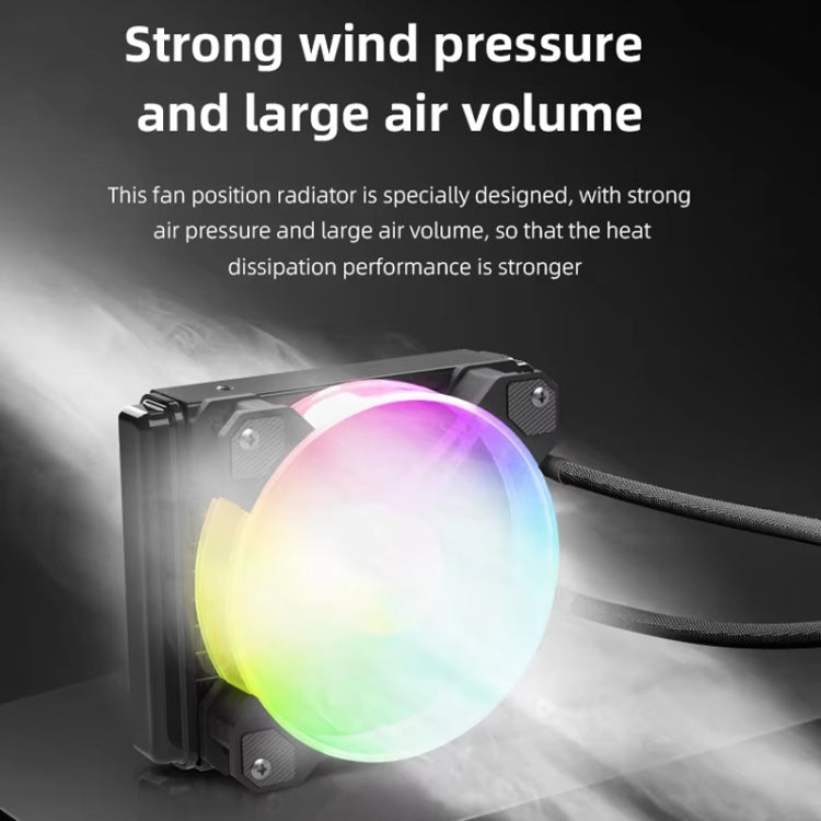 Disipador de calor para CPU multiplataforma integrado de una sola fila COOLMOON RGB120 5V ARGB, RGB120