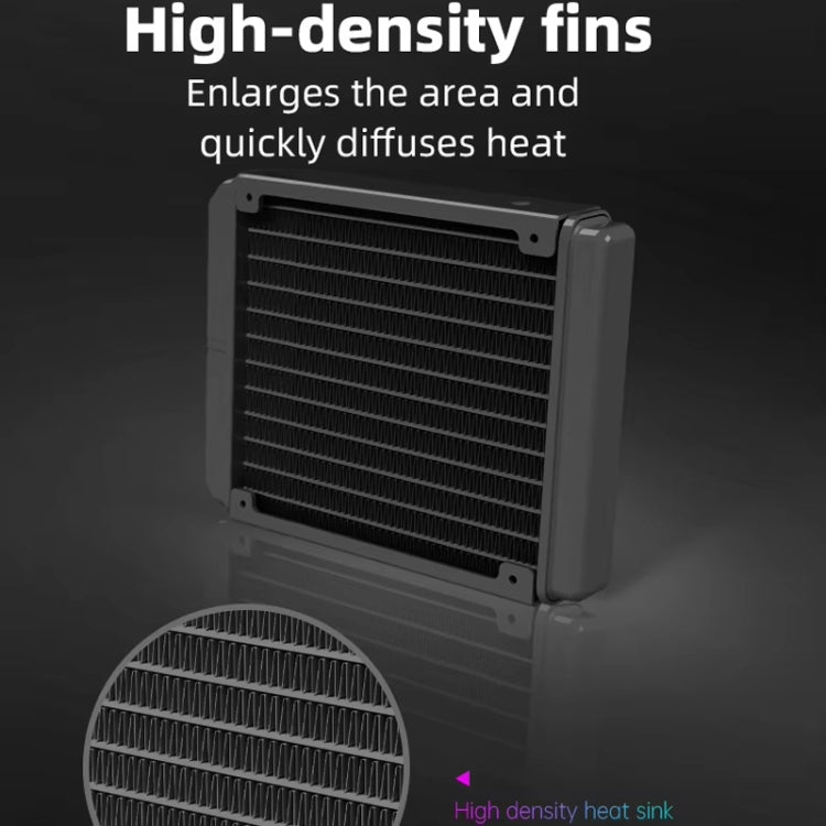Disipador de calor para CPU multiplataforma integrado de una sola fila COOLMOON RGB120 5V ARGB, RGB120