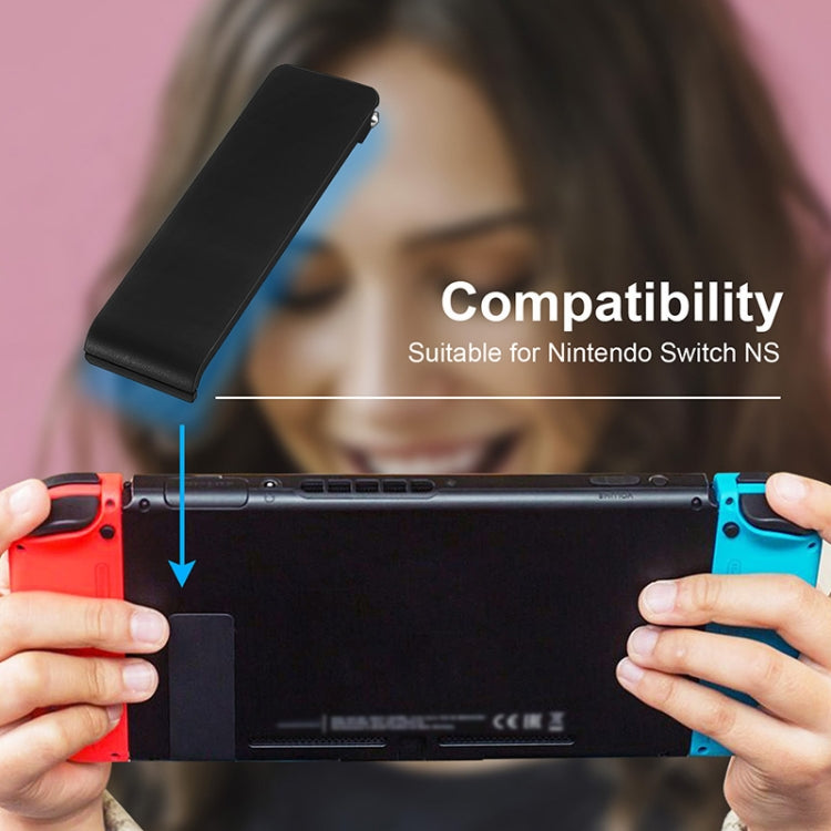 2 piezas de soporte de carcasa trasera de repuesto para consola Nintendo Switch, Black, Transparent White, White, Red, Blue