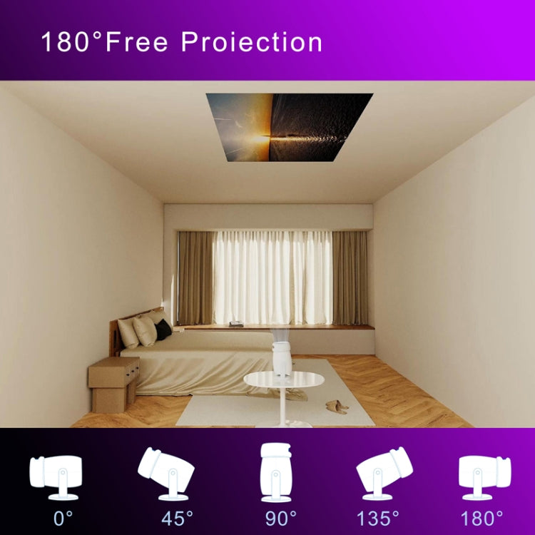 Proyector inteligente HY400 con sistema Android 12.0 Proyector familiar portátil, US Plug, EU Plug, UK Plug, AU Plug