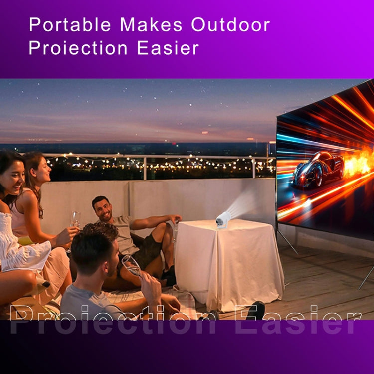 Proyector inteligente HY400 con sistema Android 12.0 Proyector familiar portátil, US Plug, EU Plug, UK Plug, AU Plug