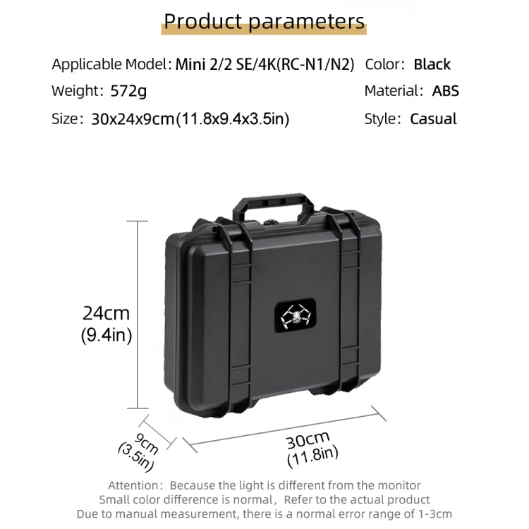 Estuche a prueba de explosiones para DJI Mini 4K / Mini 2 SE / Mini 2 compatible con RC-N1 / N2, RC-N1 / N2 Black