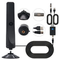 Antena de TV digital para interiores 4K 1080P para canales locales, alcance de 50 millas con amplificador de señal, 50 Miles 20dBi HDTV-T2
