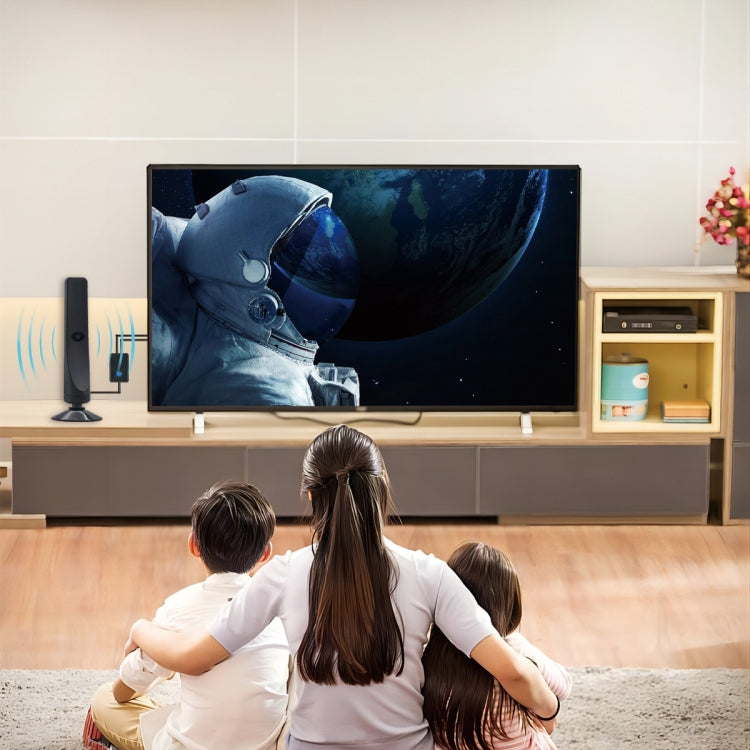 Antena de TV digital para interiores 4K 1080P para canales locales, alcance de 50 millas con amplificador de señal, 50 Miles 20dBi HDTV-T2