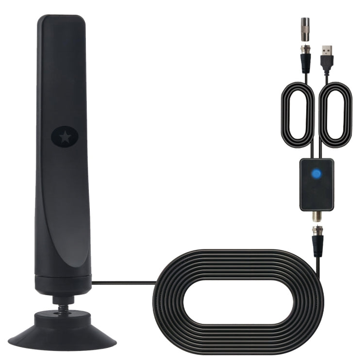 Antena de TV digital para interiores 4K 1080P para canales locales, alcance de 50 millas con amplificador de señal, 50 Miles 20dBi HDTV-T2