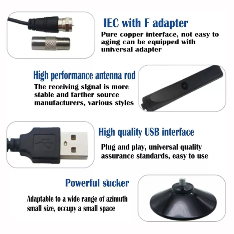 Antena de TV digital para interiores 4K 1080P para canales locales, alcance de 50 millas con amplificador de señal, 50 Miles 20dBi HDTV-T2