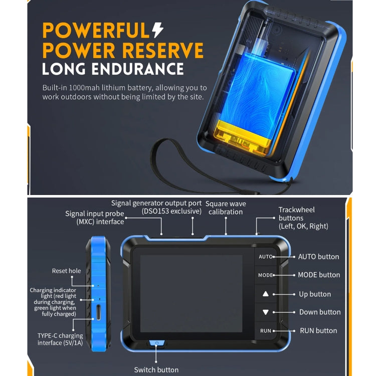 Generador de señales de osciloscopio digital portátil mini FNIRSI 2 en 1, Standard, Upgrade