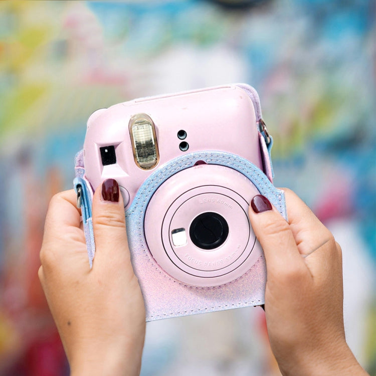 Bolsa protectora para cámara Polaroid Mini 12 con diseño de cielo estrellado colorido