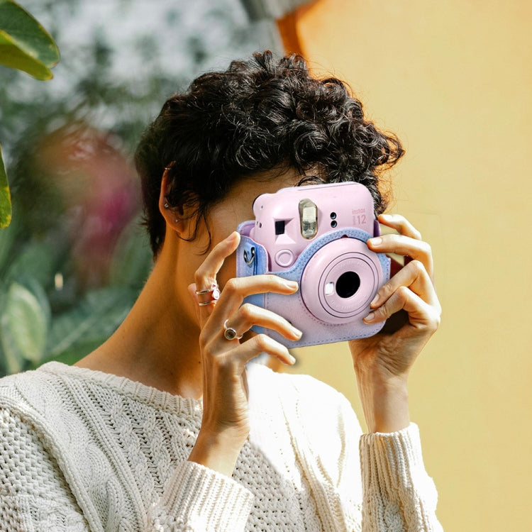 Bolsa protectora para cámara Polaroid Mini 12 con diseño de cielo estrellado colorido