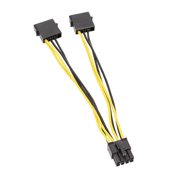 Cable de alimentación de CPU IDE Power Dual Large de 4 pines a EPS de 8 pines, 15cm, 20cm