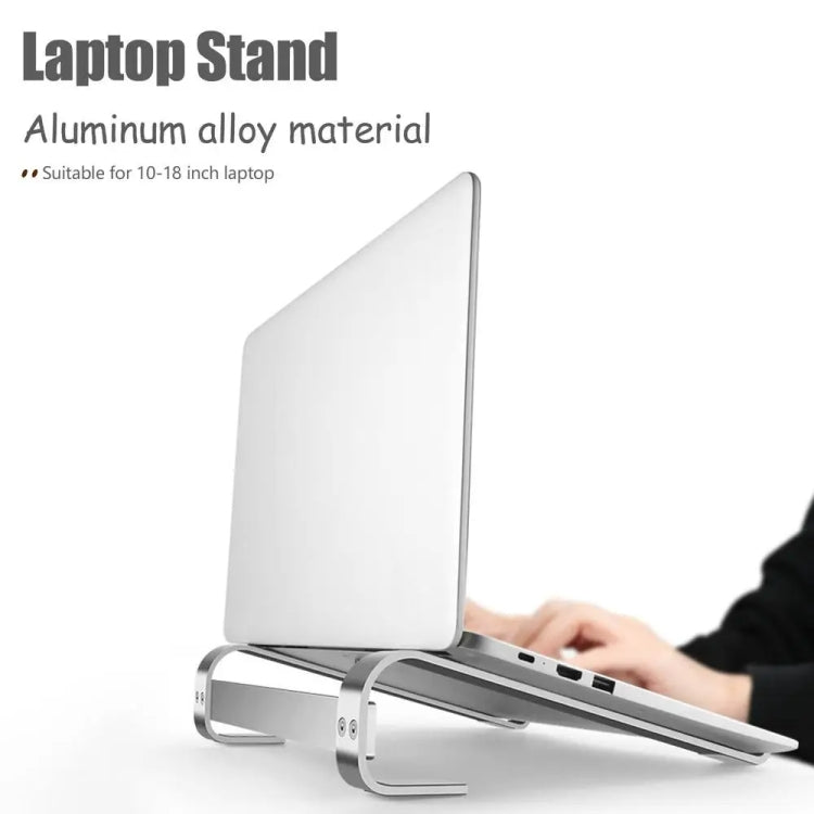 Soporte de escritorio para computadora portátil de aleación de aluminio, for 10-18 inch