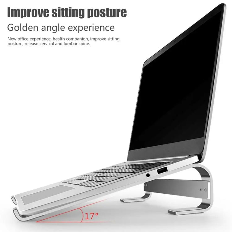 Soporte de escritorio para computadora portátil de aleación de aluminio, for 10-18 inch