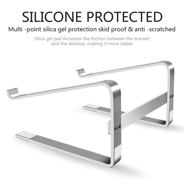 Soporte para computadora portátil de aleación de aluminio con mayor disipación de calor para escritorio, for 13-17 inch