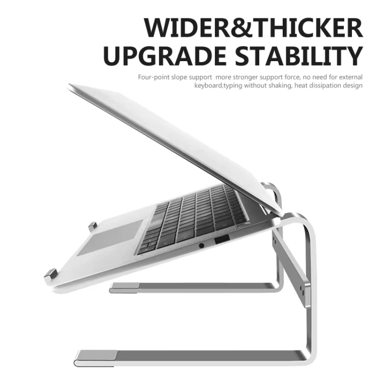 Soporte para computadora portátil de aleación de aluminio con mayor disipación de calor para escritorio, for 13-17 inch