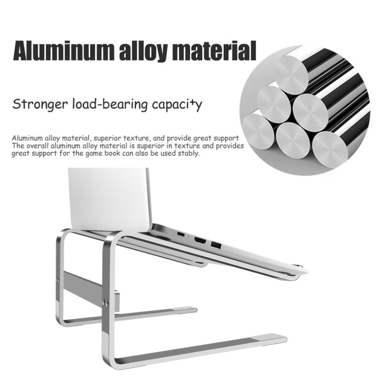 Soporte para computadora portátil de aleación de aluminio con mayor disipación de calor para escritorio, for 13-17 inch