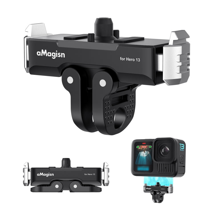 Adaptador de interfaz dual con base de liberación rápida magnética de metal aMagisn para GoPro HERO13 Black, For GoPro HERO13 Metal