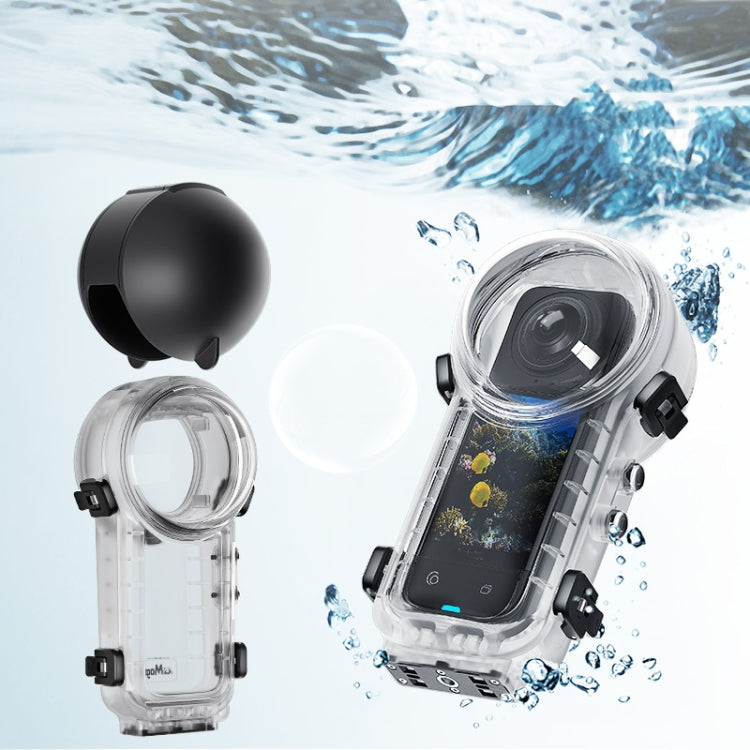 Funda protectora impermeable aMagisn para Insta360 X4 de 50 m de profundidad, de liberación rápida, invisible y para buceo, Waterproof Case