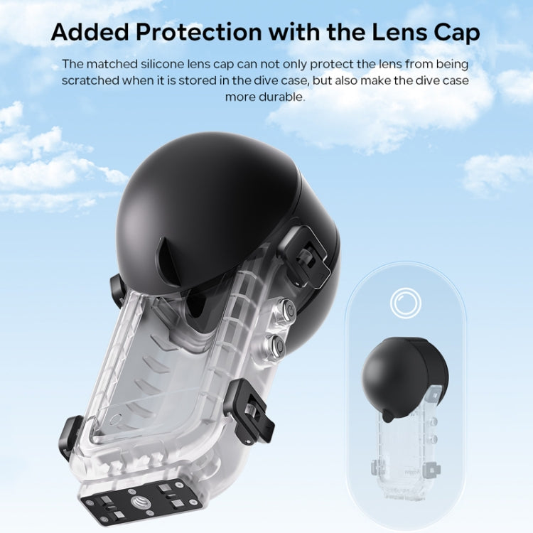 Funda protectora impermeable aMagisn para Insta360 X4 de 50 m de profundidad, de liberación rápida, invisible y para buceo, Waterproof Case