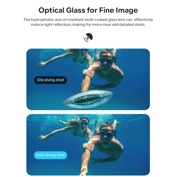 Funda protectora impermeable aMagisn para Insta360 X4 de 50 m de profundidad, de liberación rápida, invisible y para buceo, Waterproof Case