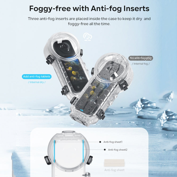 Funda protectora impermeable aMagisn para Insta360 X4 de 50 m de profundidad, de liberación rápida, invisible y para buceo, Waterproof Case
