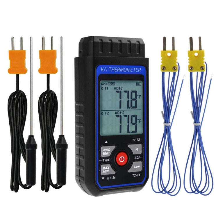 Medidor electrónico de temperatura con sonda de contacto de alta precisión industrial tipo K