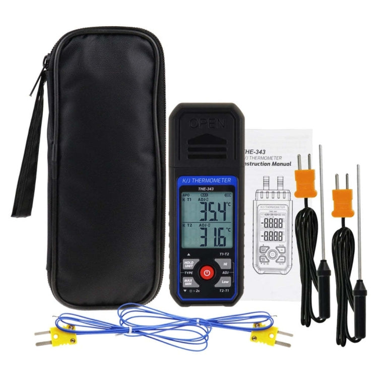 Medidor electrónico de temperatura con sonda de contacto de alta precisión industrial tipo K