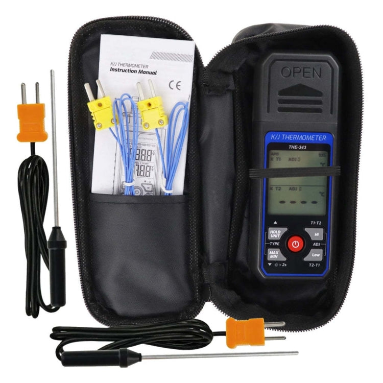 Medidor electrónico de temperatura con sonda de contacto de alta precisión industrial tipo K