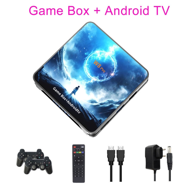 Consola de juegos retro con joystick inalámbrico HD de sistema dual W8PRO de 64 G con más de 36 000 juegos, EU Plug, US Plug, UK Plug, AU Plug