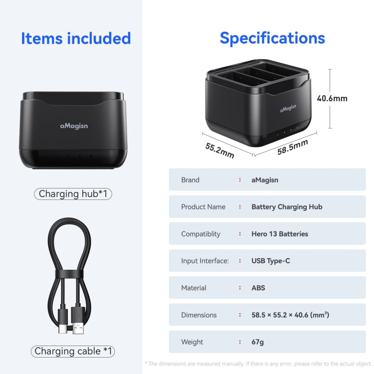 Cargador de batería AMagisn para GoPro HERO13 Black, For GoPro HERO13 Black