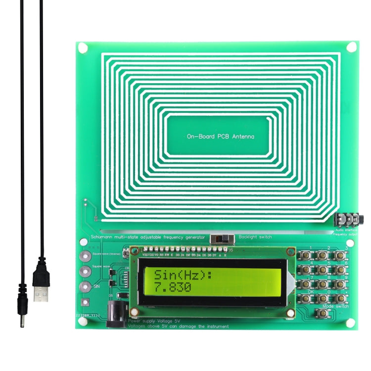 Generador de señales de onda Schumann de 0,001 Hz a 200 KHz y 7,83 Hz con modulación de frecuencia sinusoidal pura DDS, ZK-001