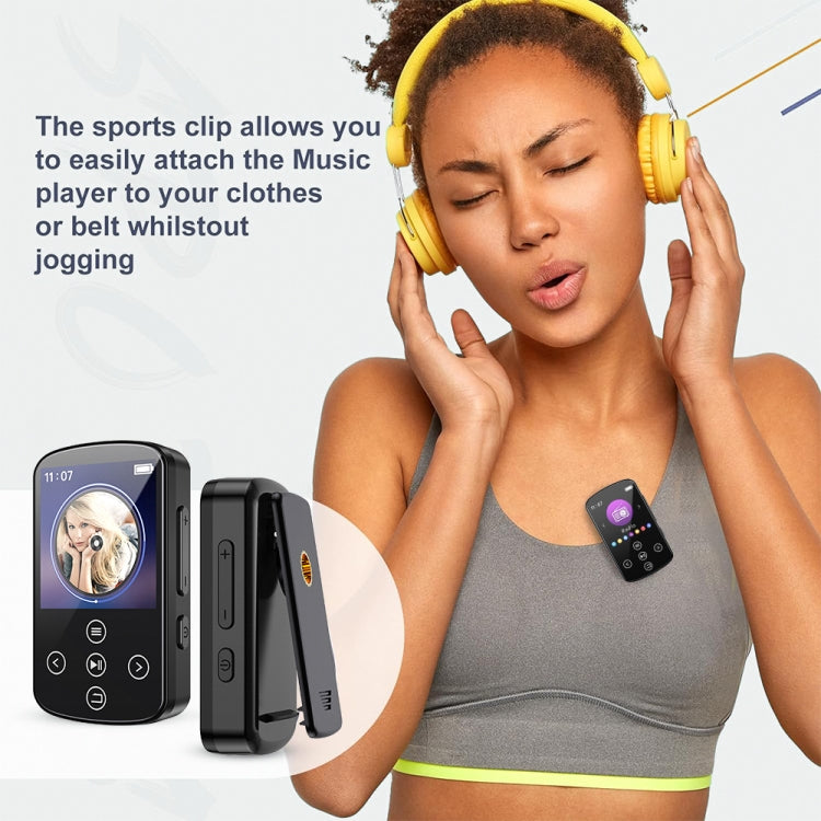 Reproductor de música MP3 con Bluetooth, clip deportivo de alta fidelidad, pantalla táctil, MP4, No TF Card, 8GB, 16GB, 32GB, 64GB, 128GB