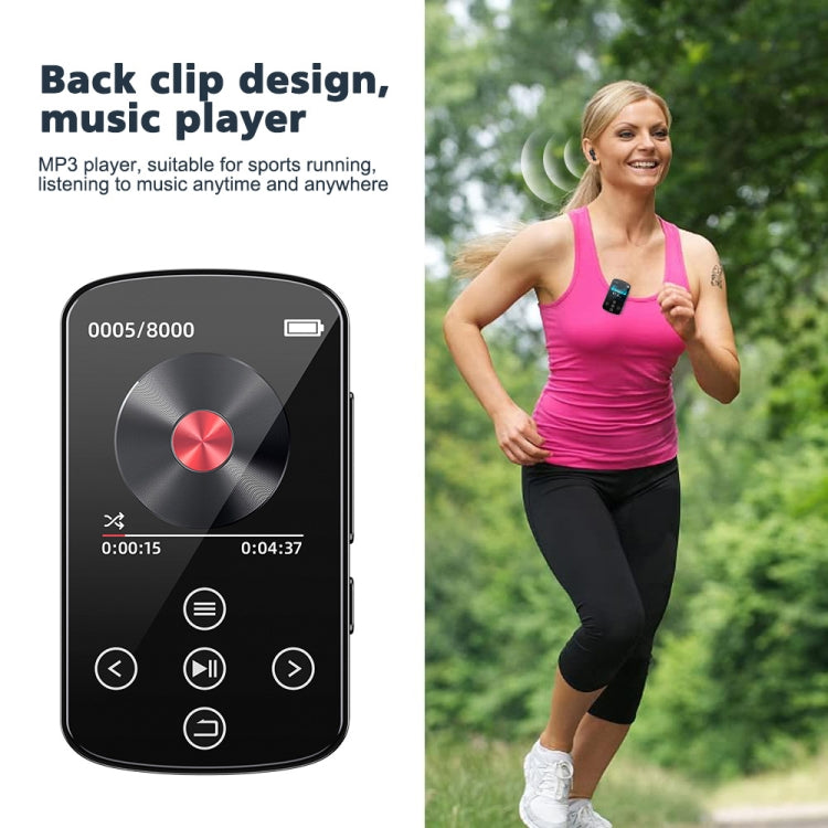 Reproductor de música MP3 con Bluetooth, clip deportivo de alta fidelidad, pantalla táctil, MP4, No TF Card, 8GB, 16GB, 32GB, 64GB, 128GB