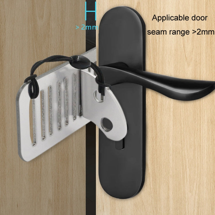 Bloqueador de puerta antirrobo para hotel y hogar, autodefensa femenina, Stainless Steel