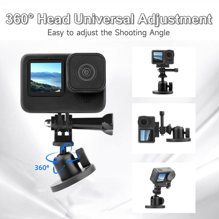 Soporte de cabeza esférica de aleación de aluminio magnético para cámaras deportivas y teléfonos móviles