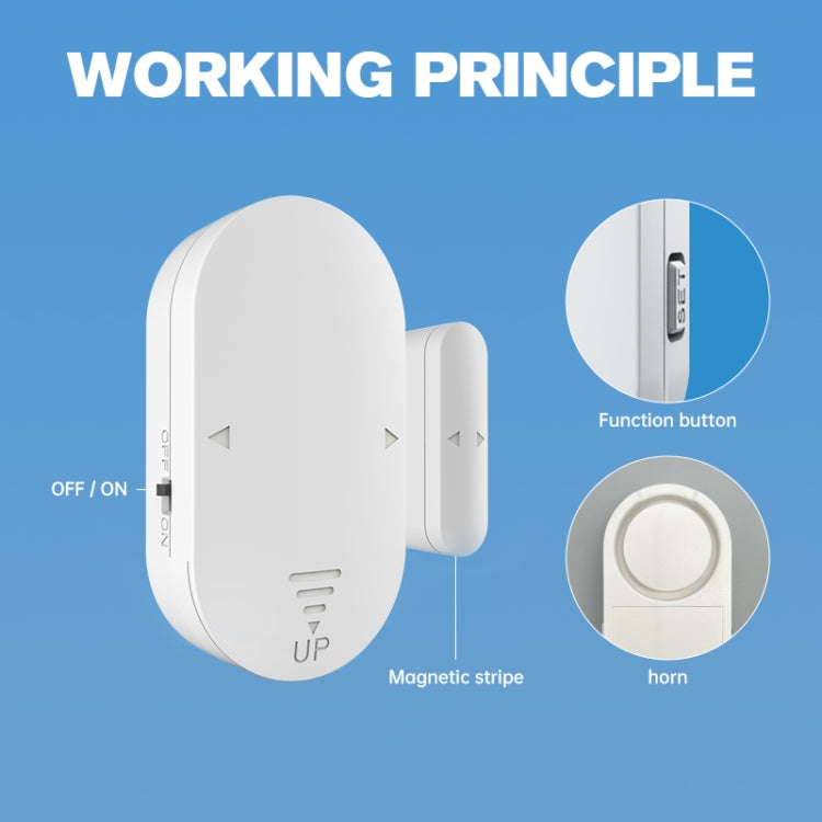 Alarma antirrobo multifuncional de alto decibel para puertas y ventanas del hogar