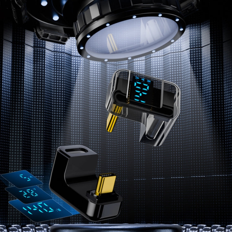 Adaptador tipo U con pantalla digital tipo C, codo de 180 grados, 140 W, 4,0 W, 180 Degree Elbow