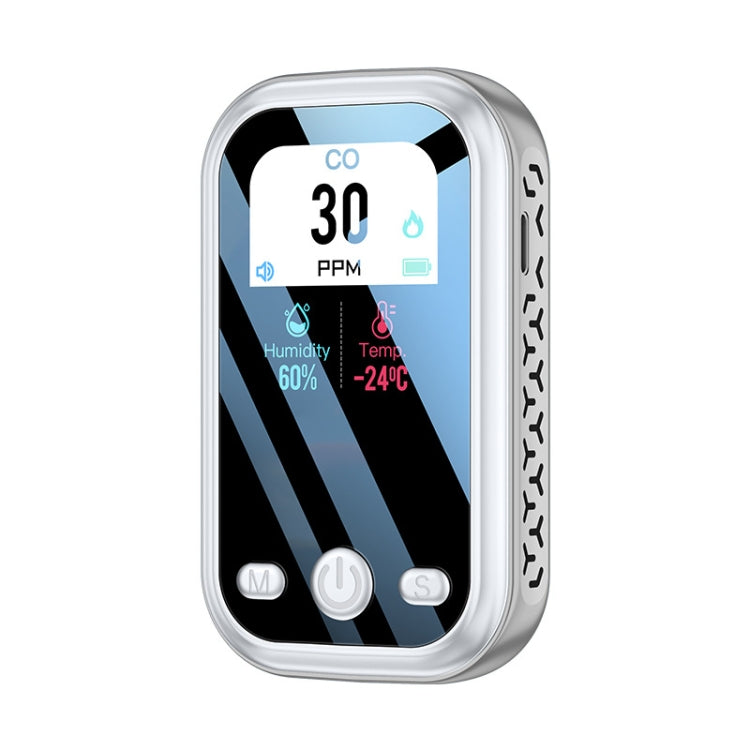 Detector de monóxido de carbono portátil Alarma de detección para exteriores en el hogar, D6 Gray, D6 Blue