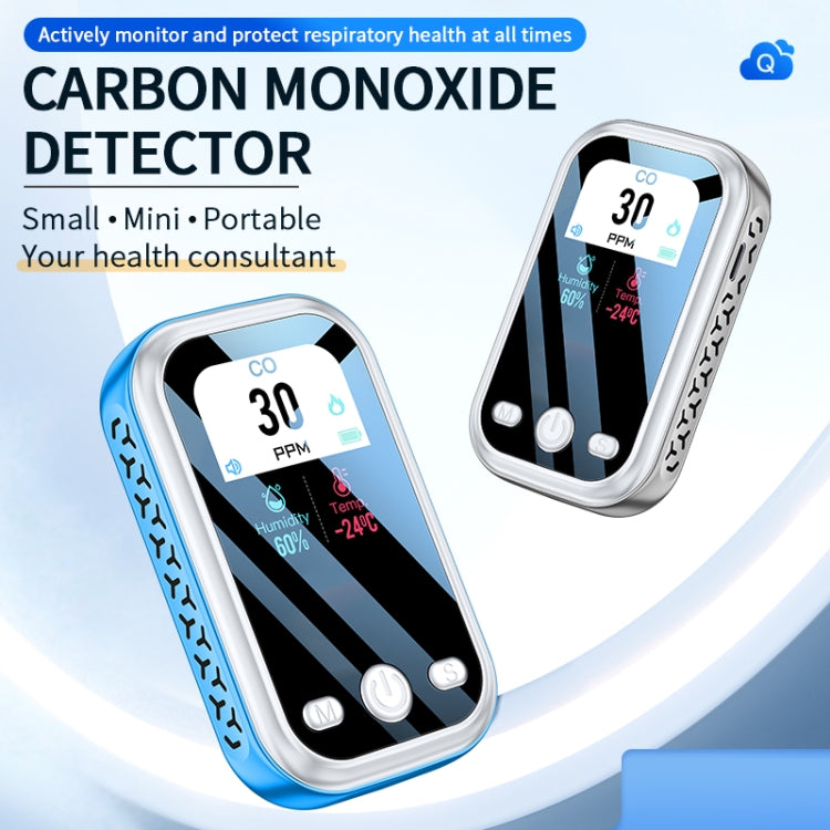 Detector de monóxido de carbono portátil Alarma de detección para exteriores en el hogar, D6 Gray, D6 Blue