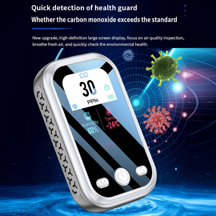 Detector de monóxido de carbono portátil Alarma de detección para exteriores en el hogar, D6 Gray, D6 Blue