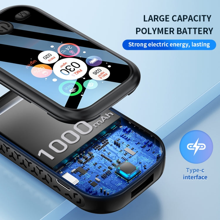 Detector de humedad, temperatura y calidad del aire, polvo y neblina, D9 Black, D9 White