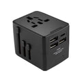 Adaptador de enchufe de viaje internacional con 3 puertos USB y 1 puerto USB-C/Tipo-C Bloque de carga universal, HHT520 Black, HHT520  White