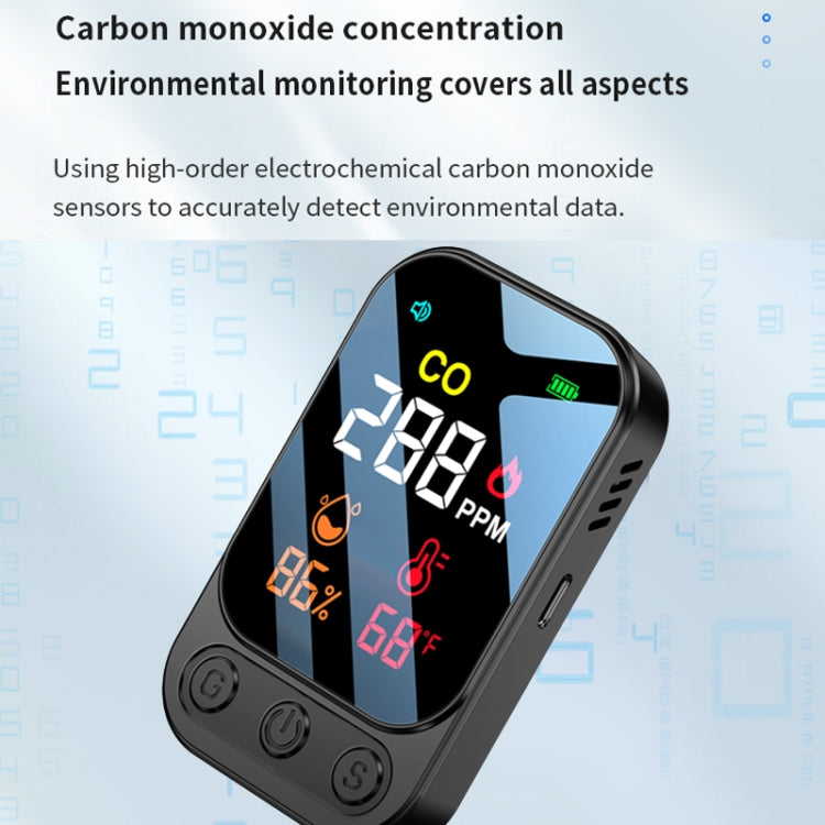 Detector de monóxido de carbono portátil multifuncional 3 en 1