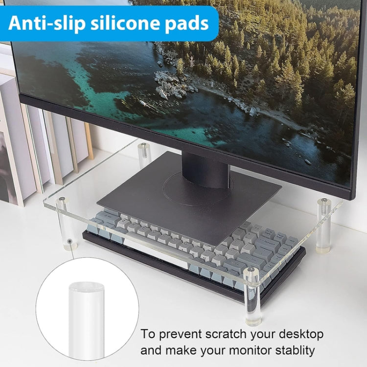 Soporte elevado de acrílico para computadora portátil o impresora de escritorio, YX136