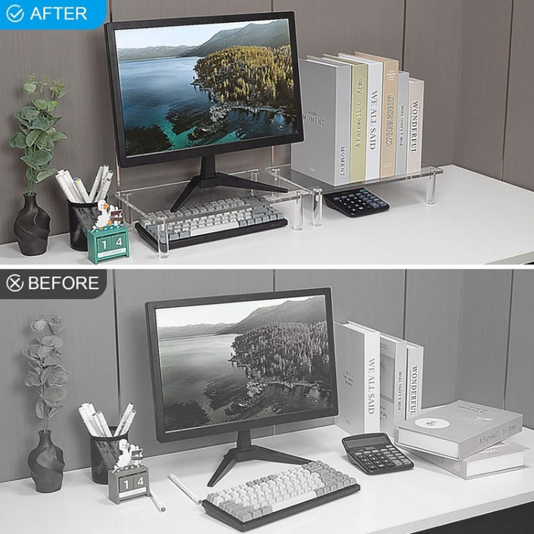 Soporte elevado de acrílico para computadora portátil o impresora de escritorio, YX136