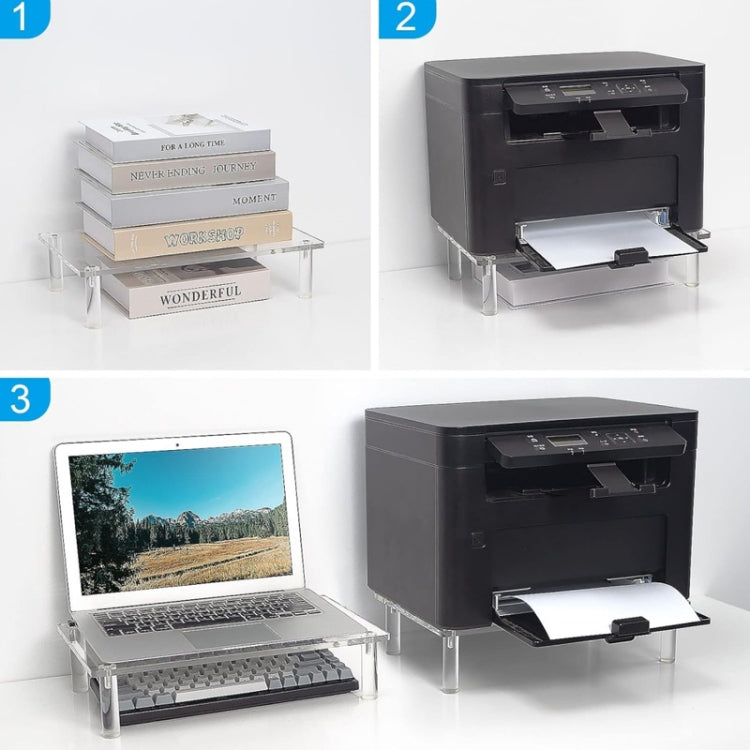 Soporte elevado de acrílico para computadora portátil o impresora de escritorio, YX136