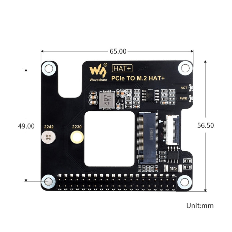 Adaptador PCIe a M.2 de Waveshare para Raspberry Pi 5, SSD M.2 con protocolo NVMe, Basic Kit, Basic Kit + 128GB, Basic Kit + 256GB