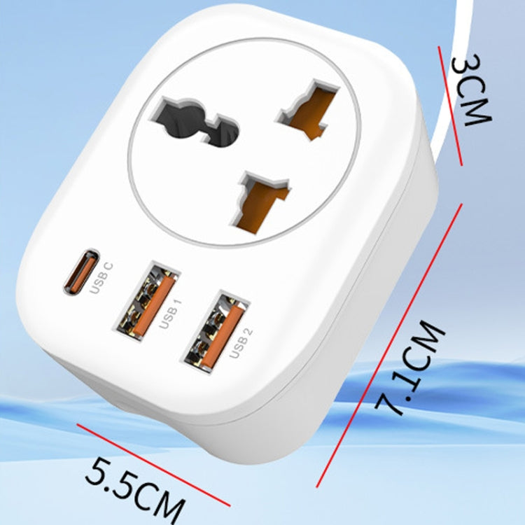 Enchufe convertidor universal 2USB + enchufe convertidor inteligente tipo C, UK Plug, US Plug, EU Plug
