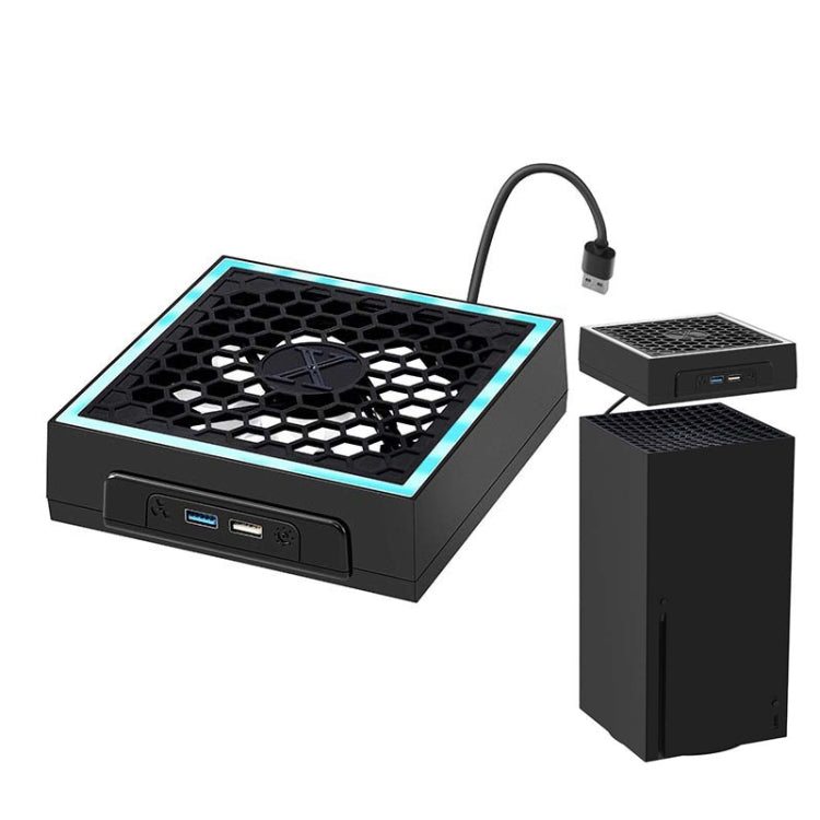 Ventilador de refrigeración colorido superior de 3 velocidades ajustable para Microsoft XBOX Series X